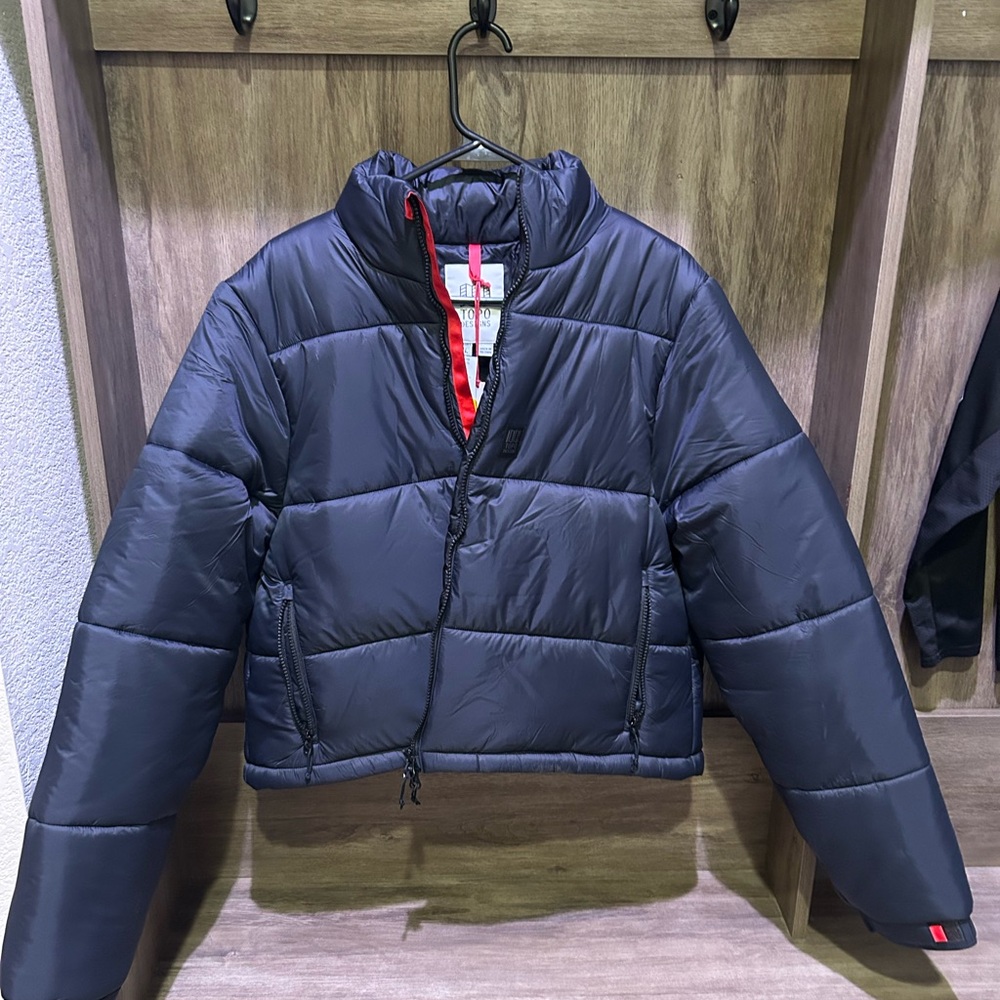 Black Puffer Jacket Topo Designs XL